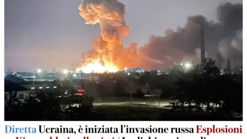 La guerra in Ucraina raccontata sulla homepage di Repubblica.it